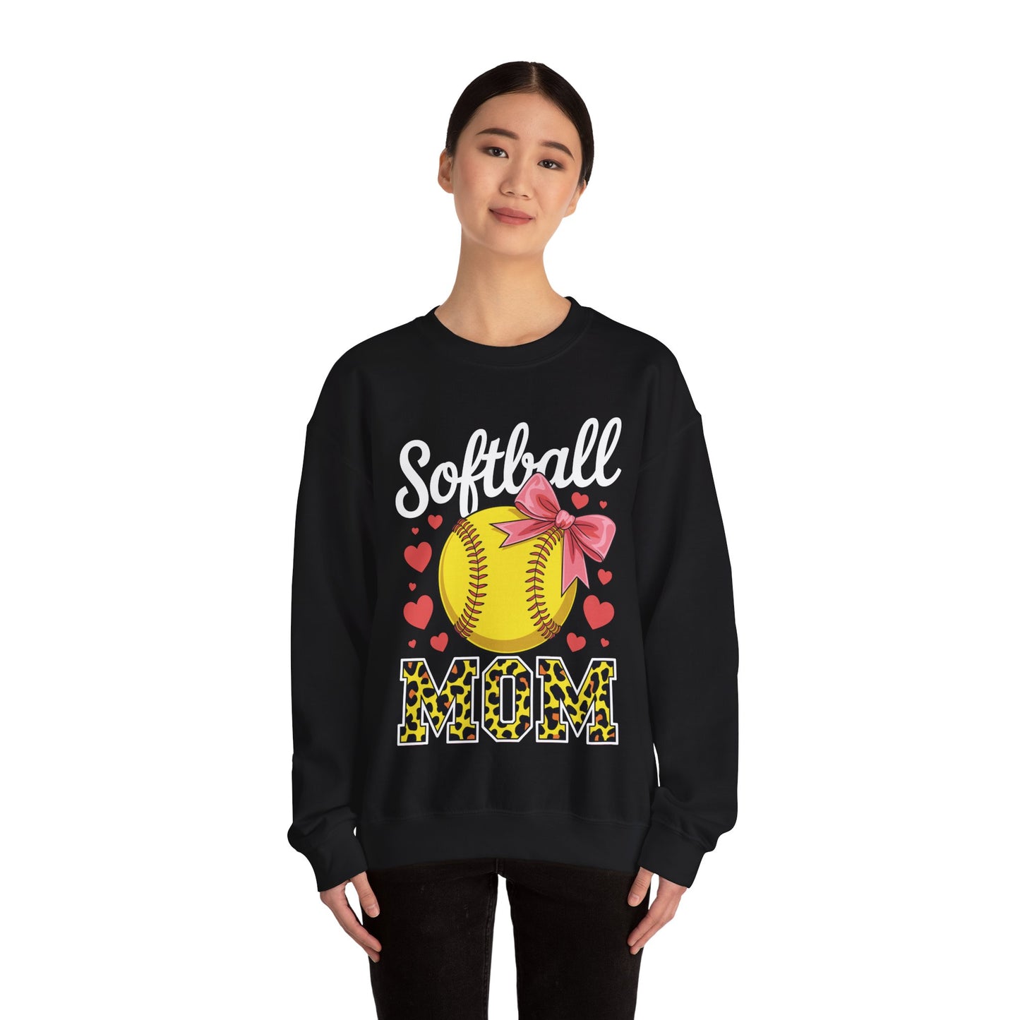 Softball Mom Headband Leopard Softball Ball Mothers Day Mama Sweatshirt