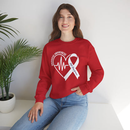 Overdose Awareness Month Heart Purple Ribbon Support Sweatshirt