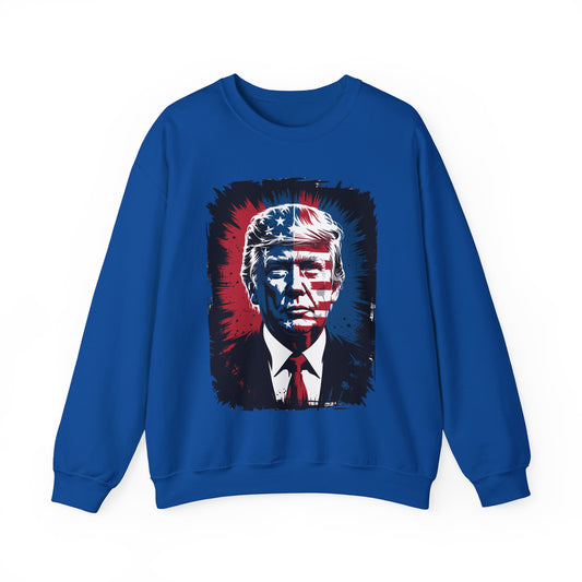 President Trump Portrait 4th July Sweatshirt
