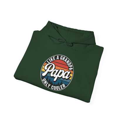 PAPA like a Grandpa ONLY COOLER Funny Dad Papa Definition Hoodie
