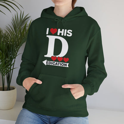Funny Valentine's Day Couple Matching I Love His Dedication Hoodie