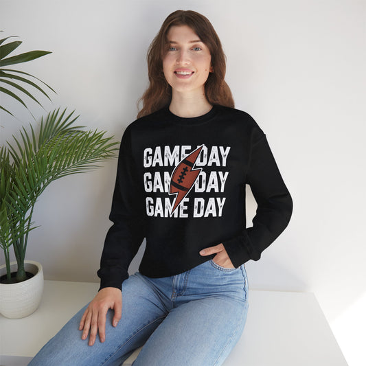 Vintage Game Day Football Lightning Bolt Funny Team Sport Sweatshirt