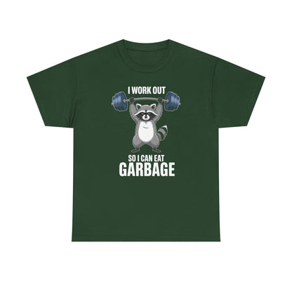 Raccoon Deadlift Bodybuilding Animal Funny Gym Fitness T-Shirt