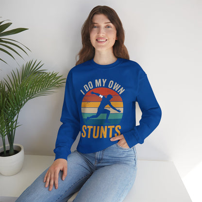 Funny I Do All My Own Stunts Broken Bones Sweatshirt