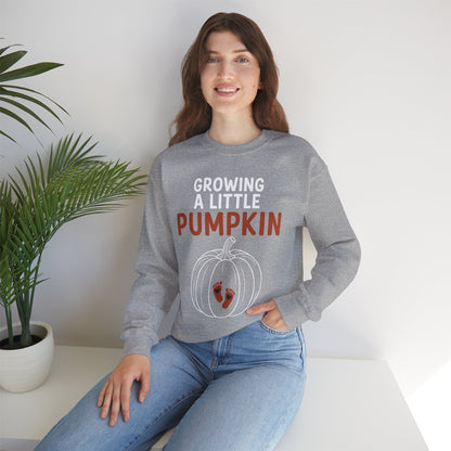 Growing A Little Pumpkin Fall Thanksgiving Baby Bump Wife Sweatshirt