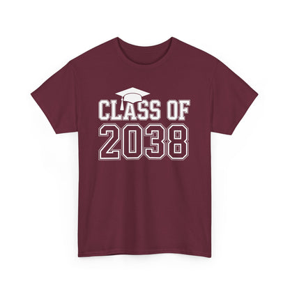 Class of 2038 Grow With Me Funny Kindergarten Back To School T-Shirt
