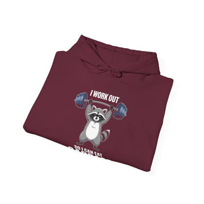 Raccoon Deadlift Bodybuilding Animal Funny Gym Fitness Hoodie