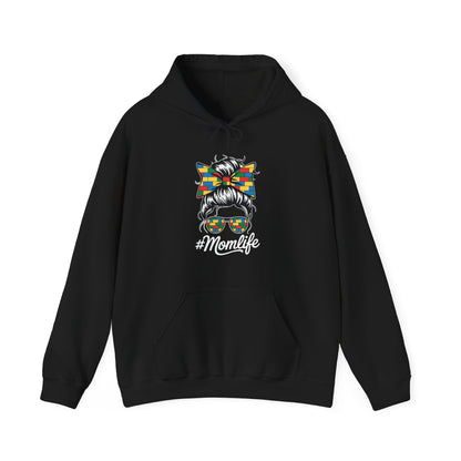 Building Block Messy Bun Mom Life Master Builder Mothers Day Hoodie