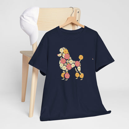 Funny Floral Flower Poodle Mom Grandma Womens Mothers Day T-Shirt