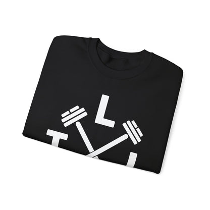LIFT Weightlifting Fitness Barbells Crossed Circle Sweatshirt