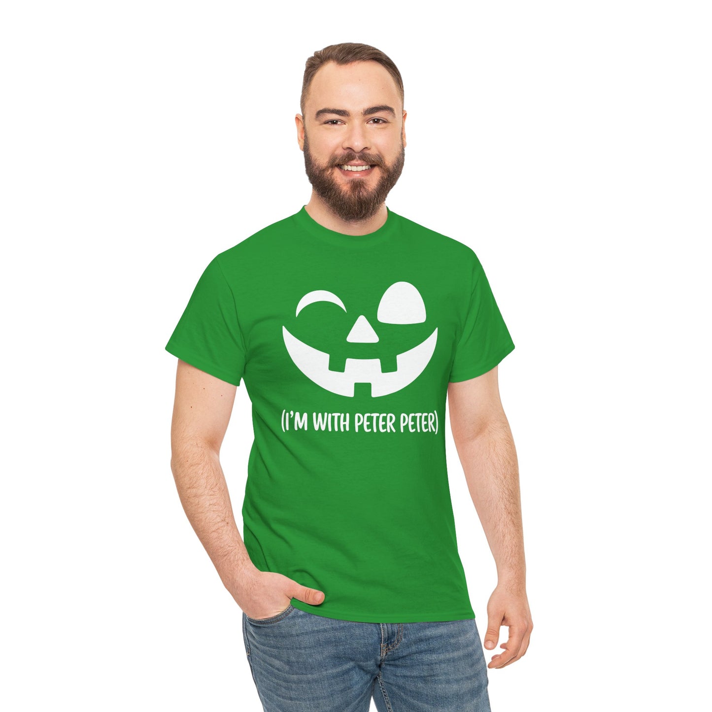 Im With Peter Couple Halloween Adult Eater Pumpkin T-Shirt