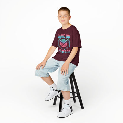 2nd Grade Back to School Baseball Drip Ice Cream Game On Kid T-Shirt