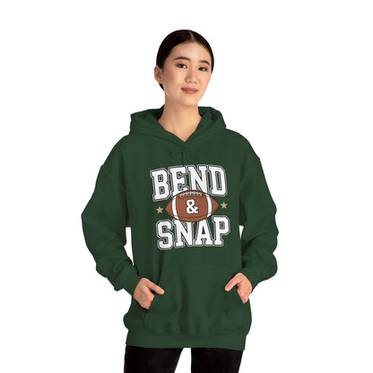 Funny Game Day Touchdown Season Cute Bend and Snap Football Hoodie