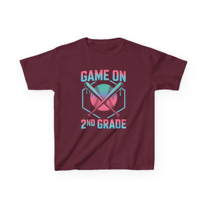 2nd Grade Back to School Baseball Drip Ice Cream Game On Kid T-Shirt