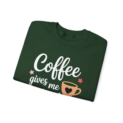 Coffee Gives Me Teacher Powers, Cute Teacher Appreciation Sweatshirt