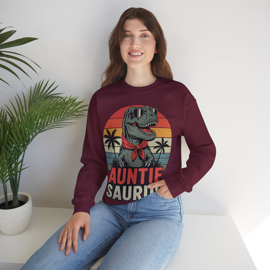 Auntiesaurus T Rex Dinosaur Auntie Saurus Family Matching Sweatshirt