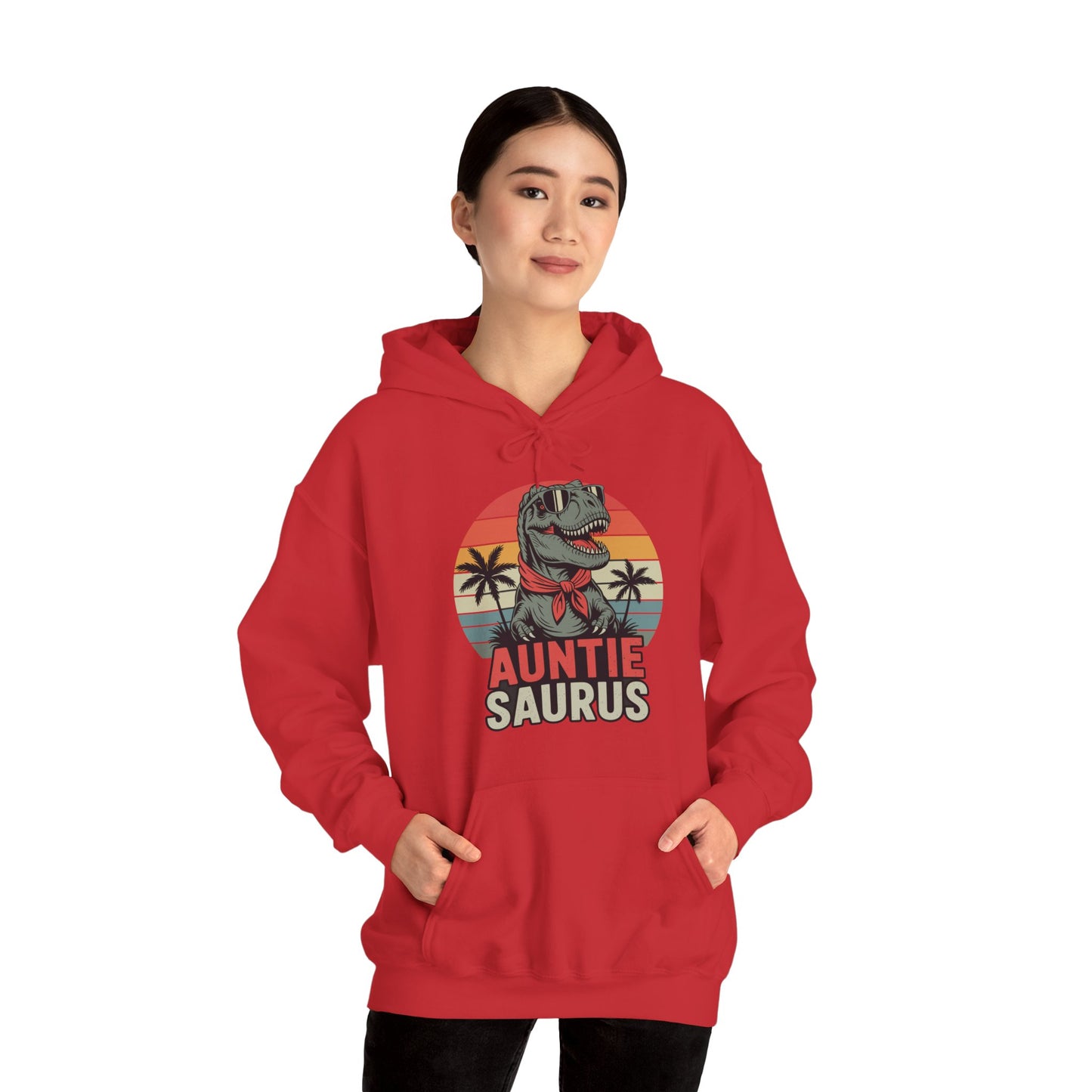 Auntiesaurus T Rex Dinosaur Auntie Saurus Family Matching Hoodie