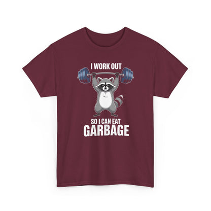 Raccoon Deadlift Bodybuilding Animal Funny Gym Fitness T-Shirt