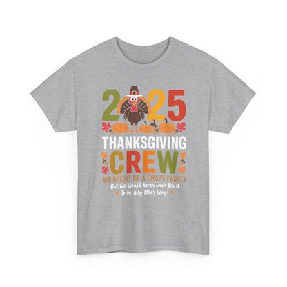 Family Thanksgiving 2025 Thanksgiving Crew Turkey Matching T-Shirt