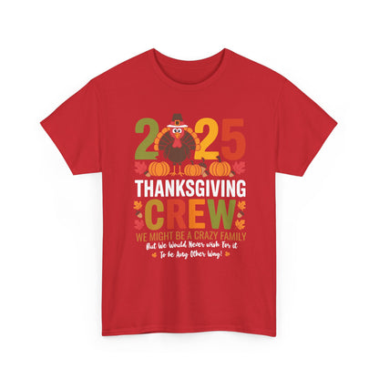 Family Thanksgiving 2025 Thanksgiving Crew Turkey Matching T-Shirt