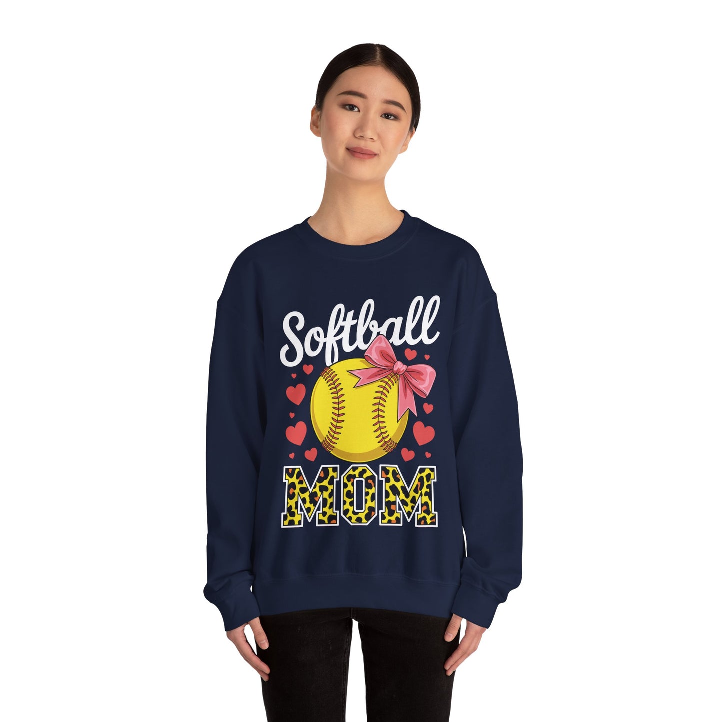 Softball Mom Headband Leopard Softball Ball Mothers Day Mama Sweatshirt