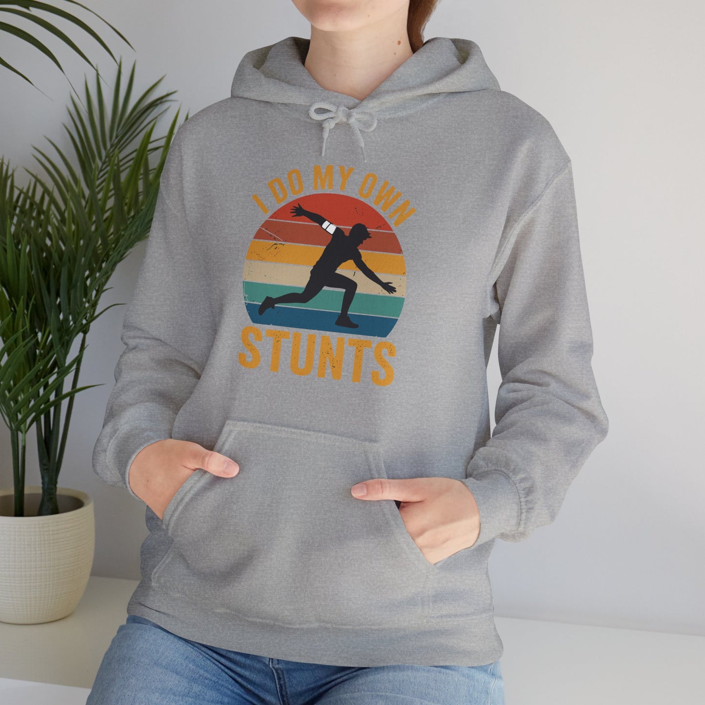 Funny I Do All My Own Stunts Broken Bones Hoodie