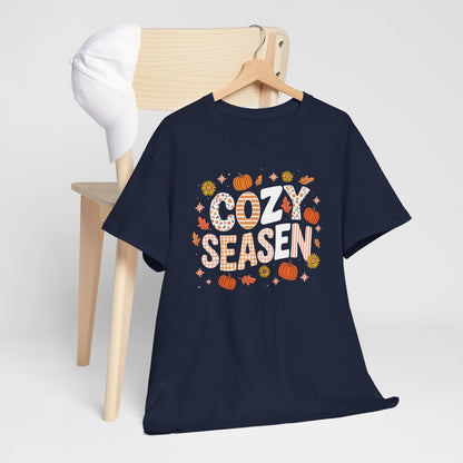 Cozy Season Autumn Fall Vibes Halloween Thanksgiving Pumpkin T-Shirt