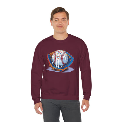 Baseball Drip Ice Cream Sprinkles Baseball Glove Sweatshirt