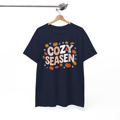 Cozy Season Autumn Fall Vibes Halloween Thanksgiving Pumpkin T-Shirt