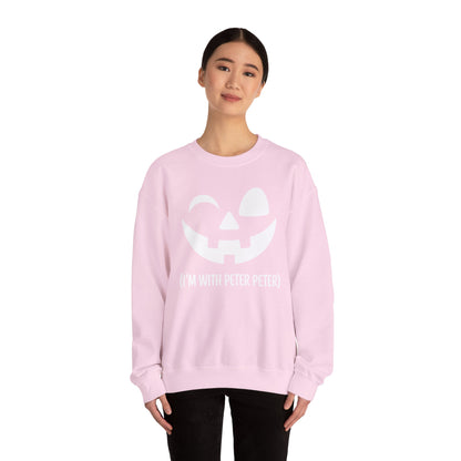 Im With Peter Couple Halloween Adult Eater Pumpkin Sweatshirt