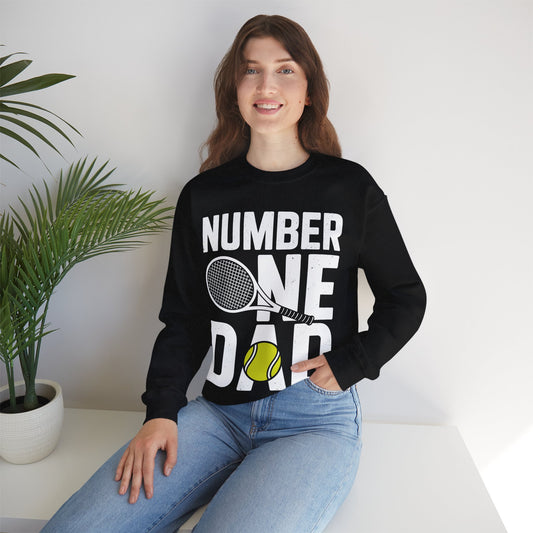 Tennis Dad Number One Daddy with Tennis Sayings Fathers Day Sweatshirt