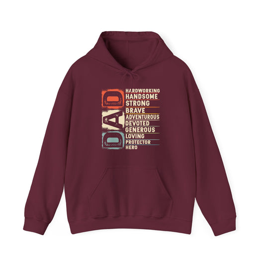 Vintage Funny Definition of Dad Retro Meme Joke Father's Day Hoodie