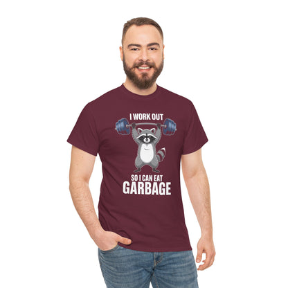 Raccoon Deadlift Bodybuilding Animal Funny Gym Fitness T-Shirt