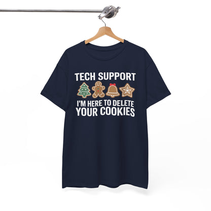 Christmas Tech Support Here To Delete Cookies Xmas Men Women T-Shirt
