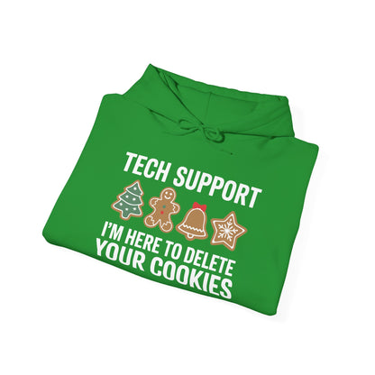 Christmas Tech Support Here To Delete Cookies Xmas Men Women Hoodie