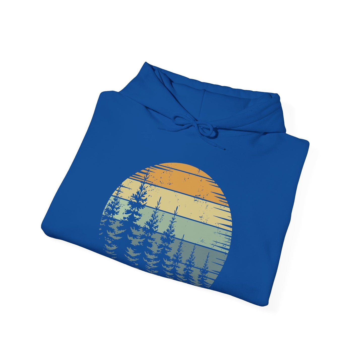 Retro Forest Trees Outdoors Nature Vintage Graphic Hoodie