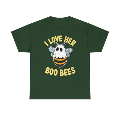 I Love Her Boo Bees Couples Halloween Adult Costume His Men T-Shirt
