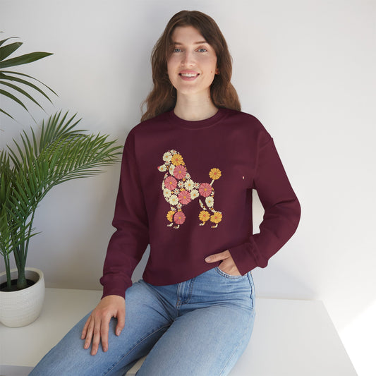Funny Floral Flower Poodle Mom Grandma Womens Mothers Day Sweatshirt