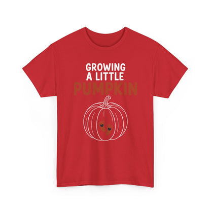 Growing A Little Pumpkin Fall Thanksgiving Baby Bump Wife T-Shirt