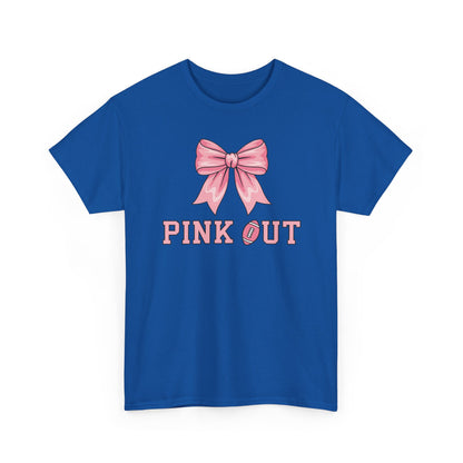 Pink Out Football Bow Preppy Breast Cancer Awareness Women T-Shirt