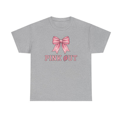 Pink Out Football Bow Preppy Breast Cancer Awareness Women T-Shirt
